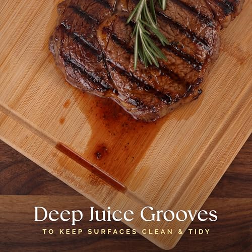 Extra Large Bamboo Cutting Board 17.3 x 11.8 x 0.8 Inch