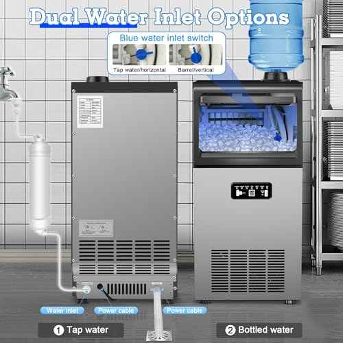 Stainless Steel Commercial Ice Maker 120LB