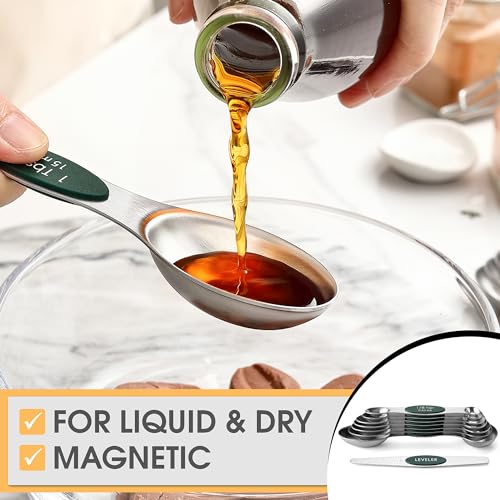 Stainless Steel Magnetic Measuring Spoons Set of 8 (8 Count)