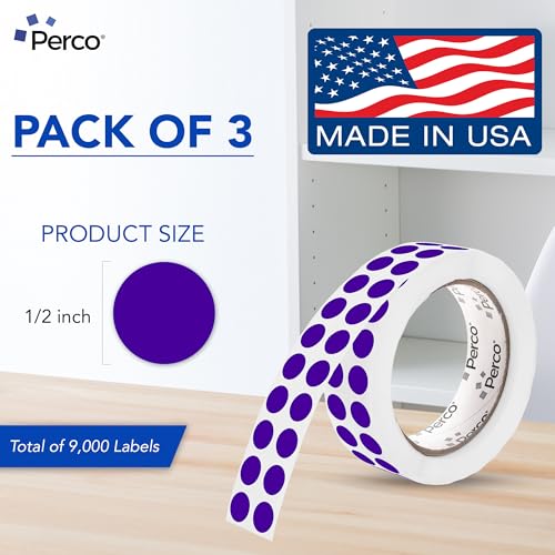 Purple Perforated Round Circle Dot Sticker 1 (3 Count)