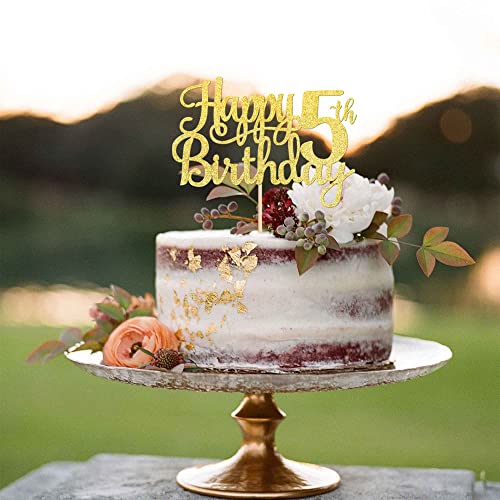 1 PCS Happy 5th Birthday Cake Topper