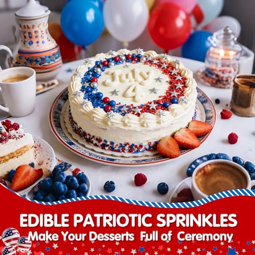 Edible Patriotic Sprinkles (4.5856 Ounce)