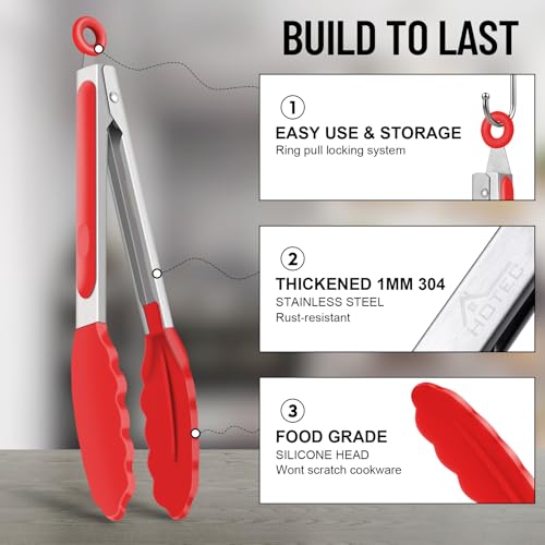 Silicone Serving Tongs for Cooking 9 (3 Count)