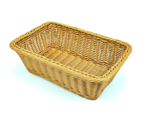 12" Poly Wicker Bread Basket