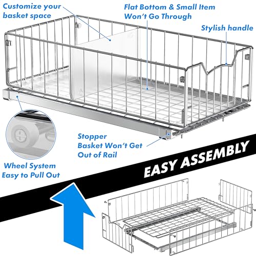 Pull Out Cabinet Sliding Basket