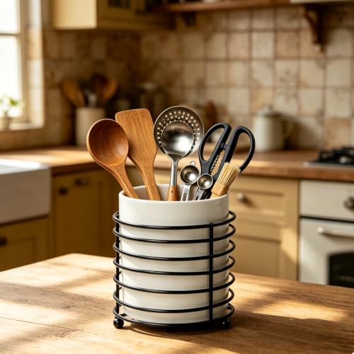 Utensil Holder for Kitchen Counter Large Cooking Utensil Holder