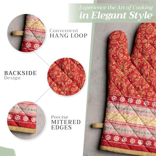 100% Cotton Oven Mitt & Pot Holder Set (2 Count)