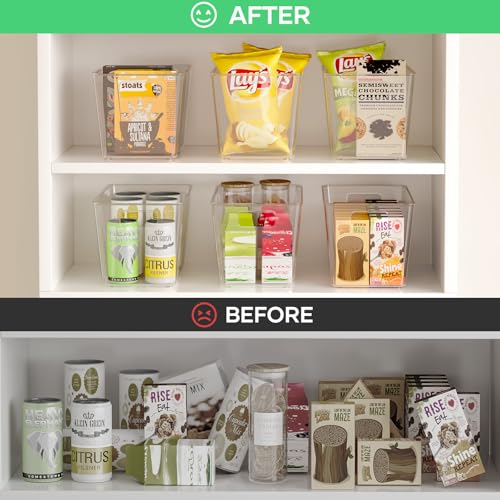 12 Pack Clear Plastic Storage Bins (12 Count)