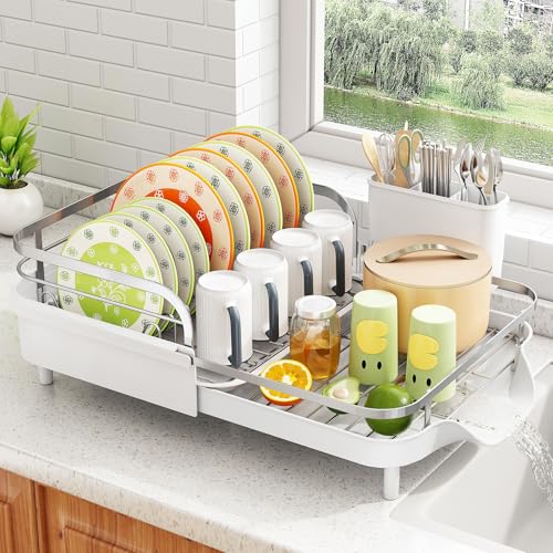 Expandable Dish Drying Rack for Small Kitchen Counter