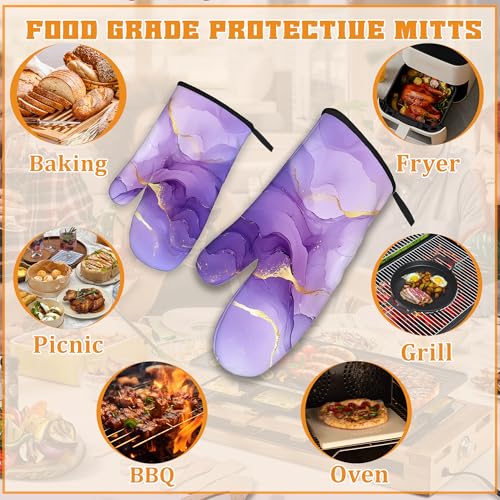 Marble Oven Mitts and Pot Holders Set (4 Count)