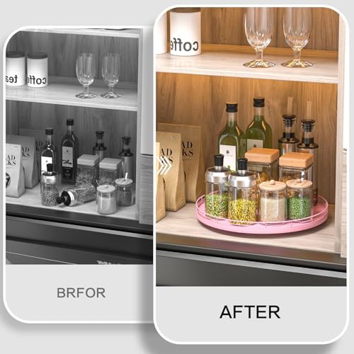 13" Oak Wood Lazy Susan Organizer