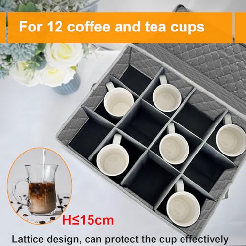 Coffee Mug Storage Box with Dividers