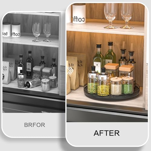 13 Inch Oak Lazy Susan Spice Organizer