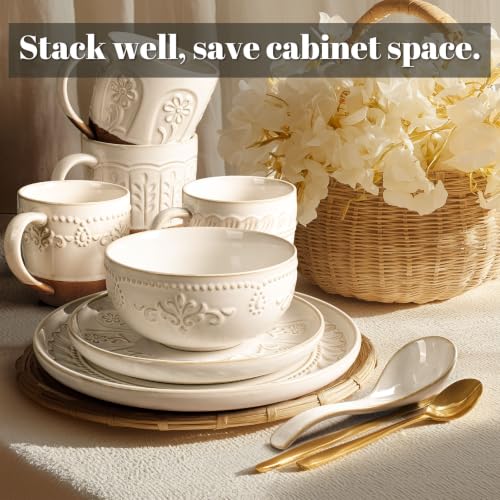 4 Piece Handcrafted Ceramic Dinnerware Set