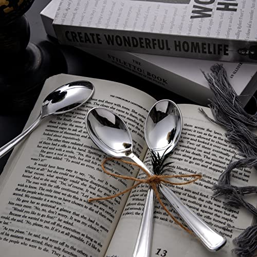 200PCS Silver Plastic Spoons (200 Count)