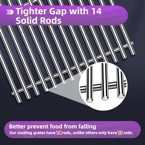 9MM 15" Stainless Steel Grill Grates for Weber Spirit E