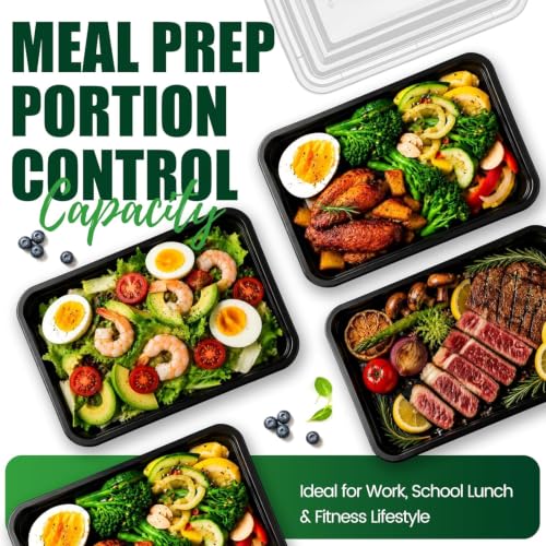 Meal Prep Containers with Lids 16oz 50 Pack Leakproof (50 Count)