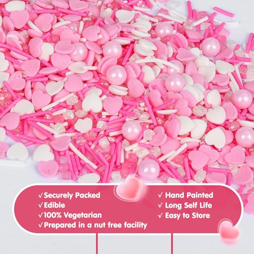 Edible Heart Sprinkles (4.5 Ounce)