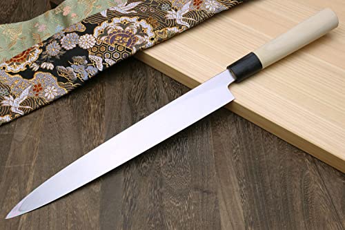 Shiroko High Carbon Steel Kasumi Yanagi Magnolia Handle Sushi Sashimi Chef Knife