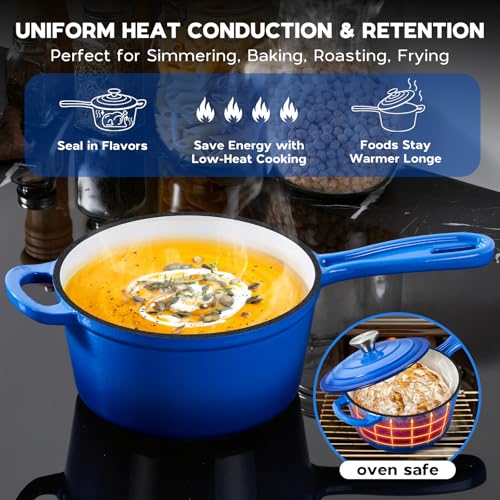 1QT & 2QT Saucepan Set with Lid (2 Count)