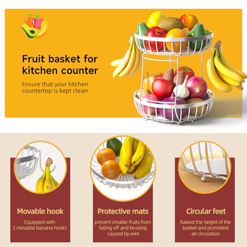 2 Tier Fruit Bowl for Kitchen Counter