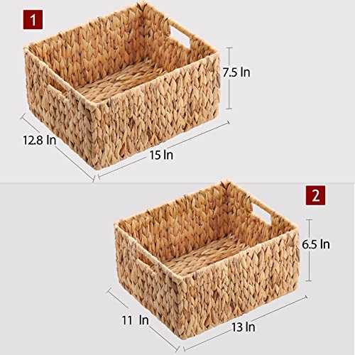 Water Hyacinth Storage Baskets (2 Count)