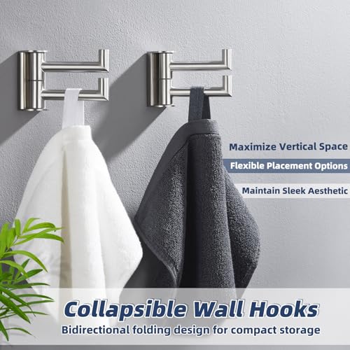 2 Pack Swivel Towel Hooks (2 Count)
