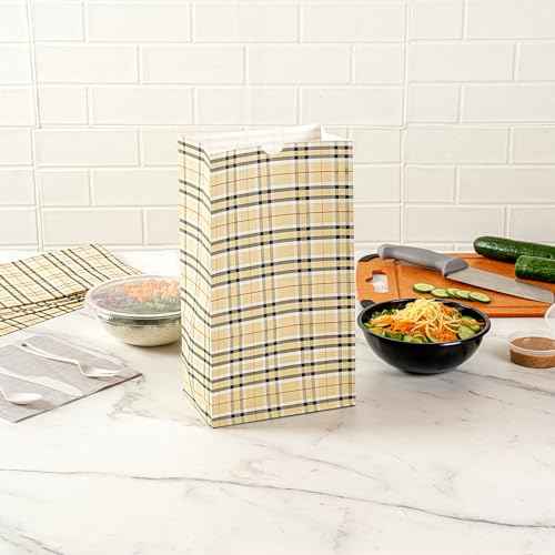 Paper Plaid Bag (100 Count)