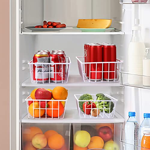 Freezer Organizer Bins for Upright Freezer Metal Wire Baskets (6 Count)