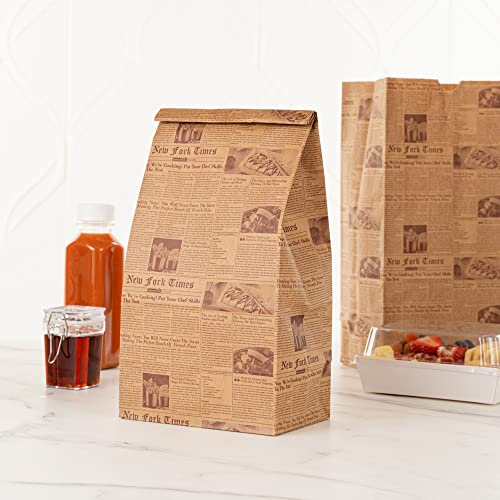 Bag Tek 8 Lb Disposable Lunch Bags 100 Sturdy Take Out Bags (100 Count)