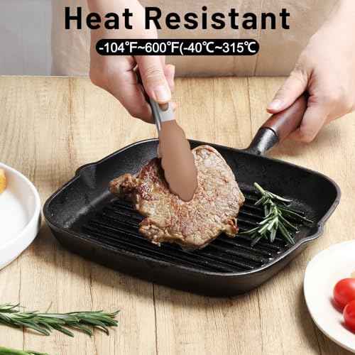 Mini Silicone Kitchen Tongs for Cooking (3 Count)