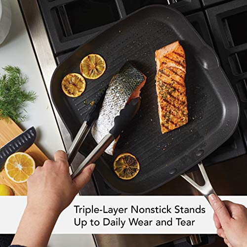 Hard Anodized Induction Nonstick Stovetop Grill Pan