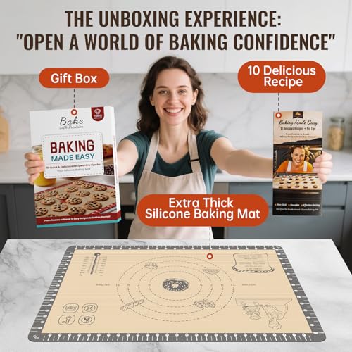Silicone Baking Mat with 10 Quick Recipes