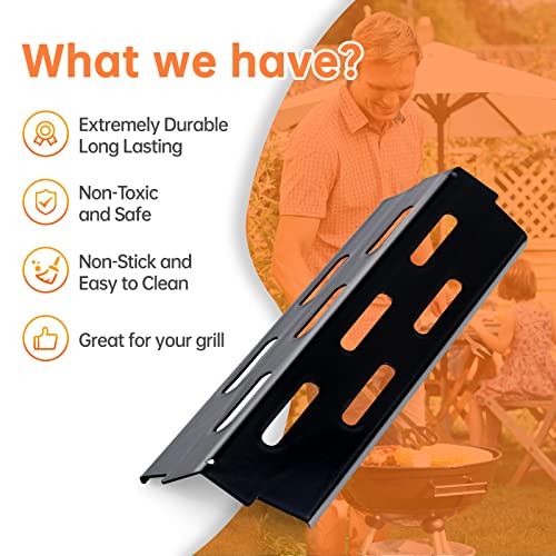 Porcelain Enameled Grill Flavorizer Bar Heat Plates with 2 Pack Stainless Steel Cooking Grates Grill Replacement Parts for Weber Genesis II 300 Series E