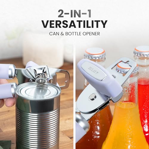Heavy Duty Stainless Steel Can Opener Manual with Bottle Opener