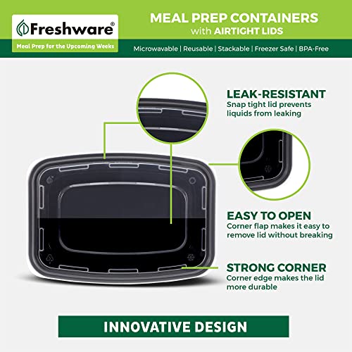 Meal Prep Containers [150 Pack] 1 Compartment Food Storage Containers with Lids (150 Count)