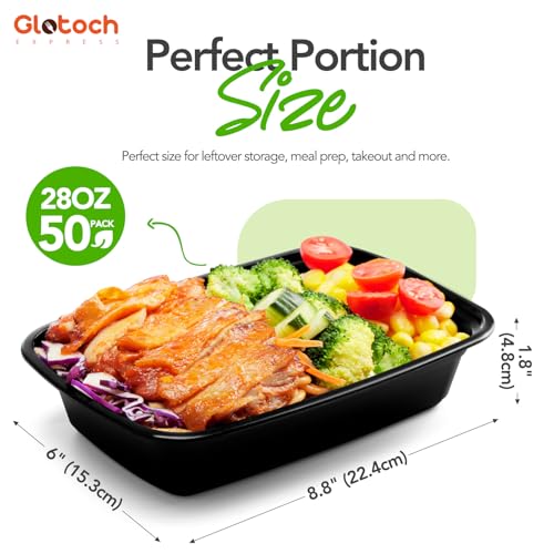 Glotoch Meal Prep Containers with Lids (50 Count)
