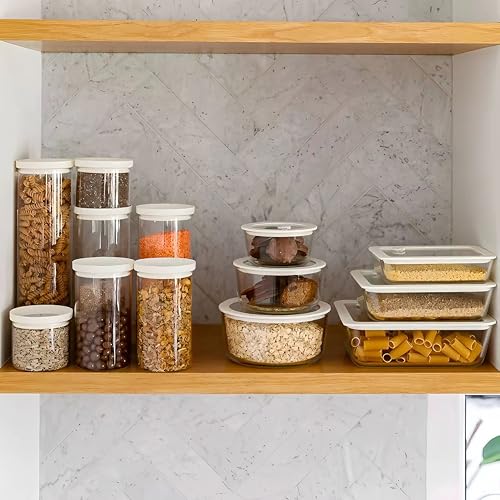 Glass Food Container Set with Silicone Glass Lid (3 Count)