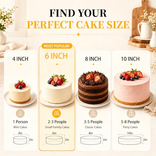 6 Inch Round Cake Pans (2 Count)