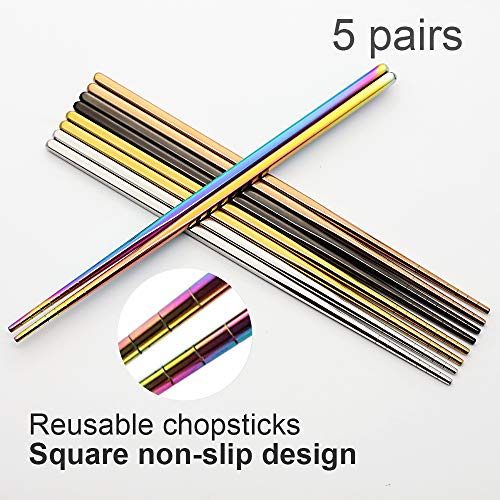 Stainless Steel Chopsticks (5 Count)