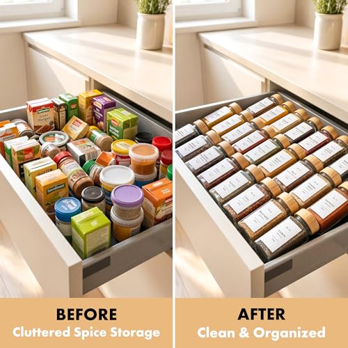Glass Spice Jars with Label (24 Count)
