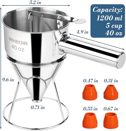40oz Stainless Steel Pancake Batter Dispenser Multi