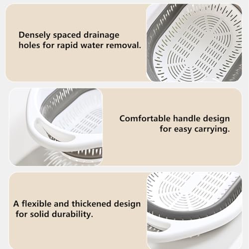 2 Pack Collapsible Silicone Colander Strainer (2 Count)