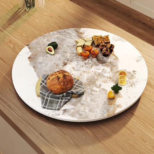 23.6" Lazy Susan for Table Top Sintered Stone Rotating Serving Tray for Dining Table
