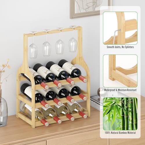 Bamboo Wine Rack Countertop