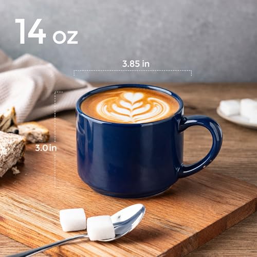 14 OZ Coffee Mugs Set of 6 (6 Count)