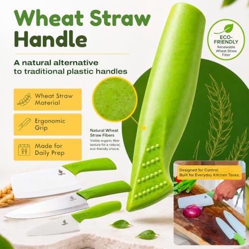 Ceramic Knife Set with Ergonomic Handle (3 Count)