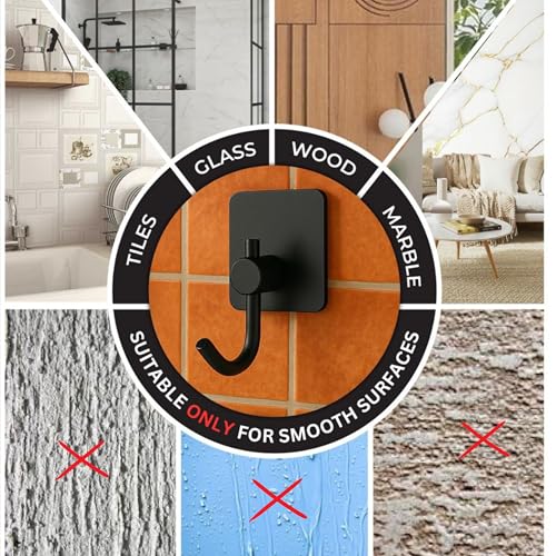 Adhesive Hooks for Hanging (4 Count)
