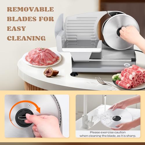 Electric Meat Slicer 200W With Stainless Steel Blades