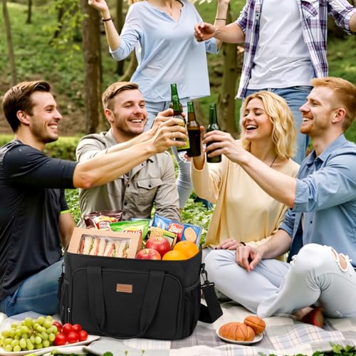 Medium Lunch Bag Insulated Lunch Box Soft Cooler Cooling Tote for Adult Men Women